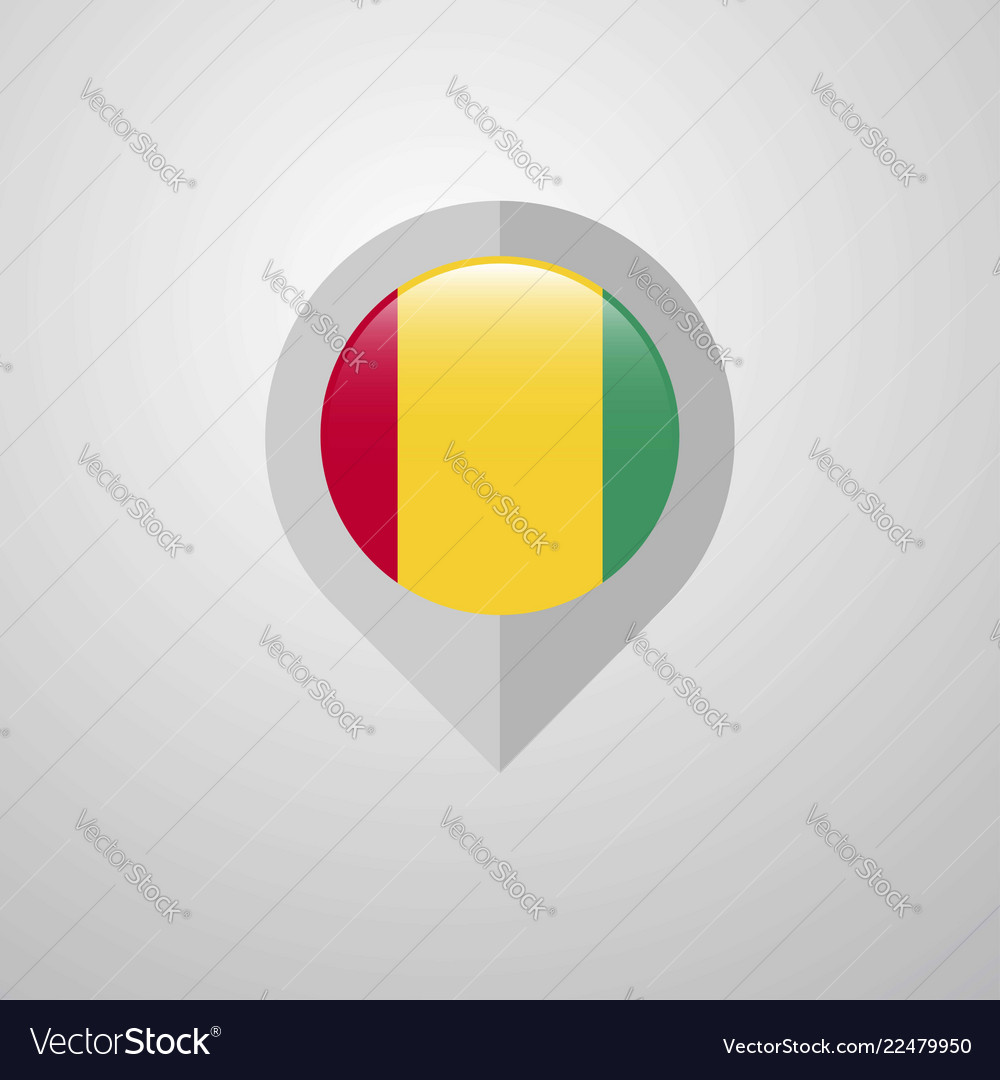 Karten-Navigationszeiger mit guinea flag design