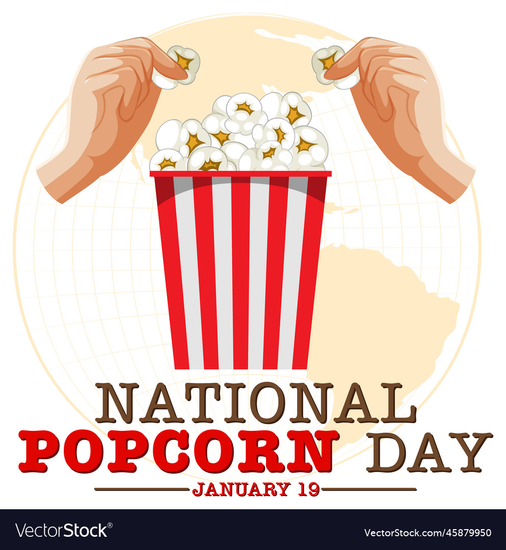 National popcorn day banner design Royalty Free Vector Image