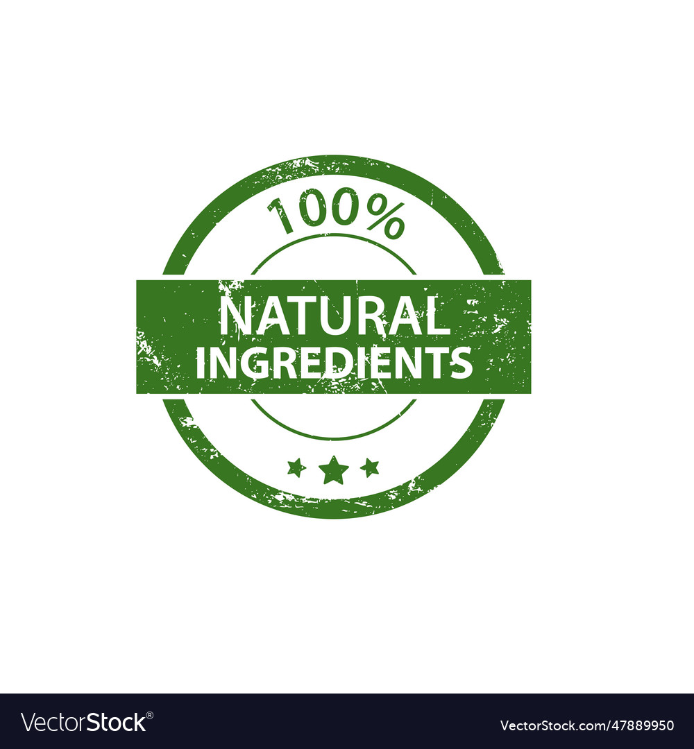 Natural product only ingredients stamp