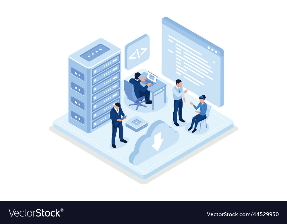 People characters working together and developing