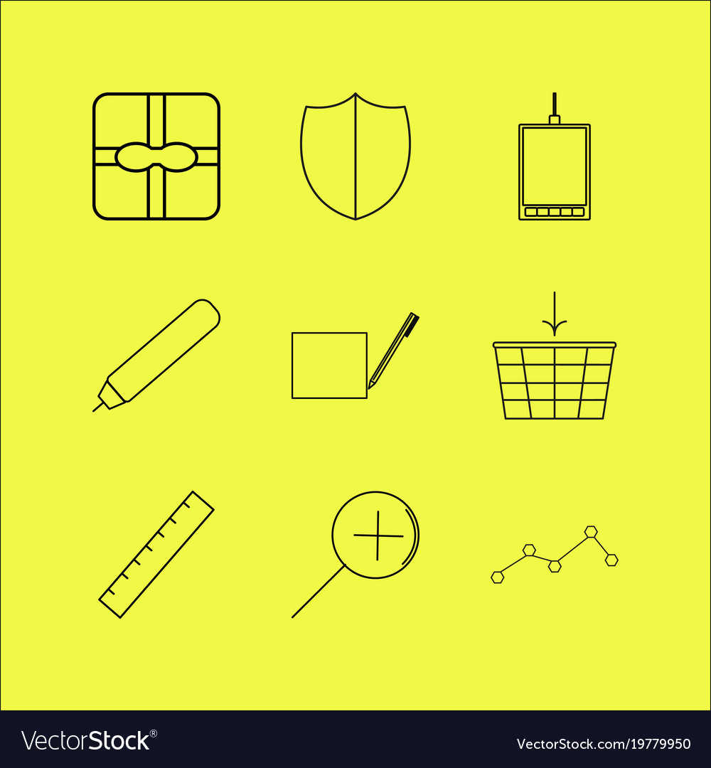 Web linear icon set simple outline icons