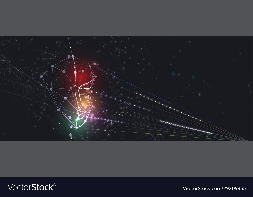 Artificial intelligence technology web vector image Artificial intelligence technology web