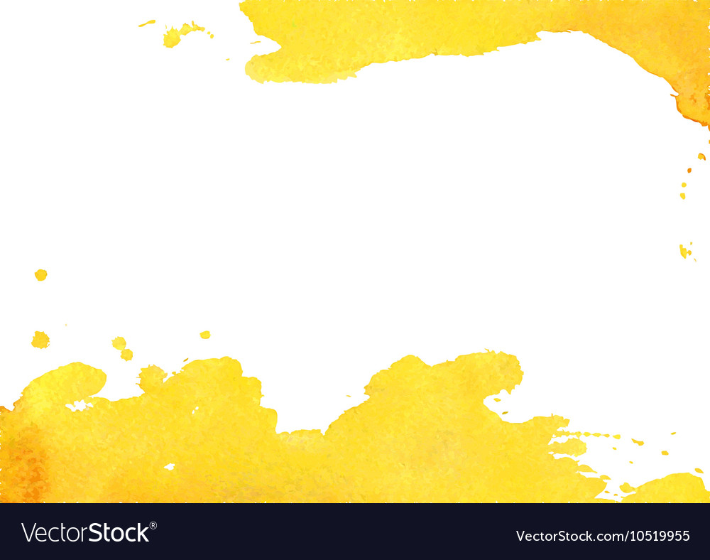 Background with yellow watercolor spot Royalty Free Vector