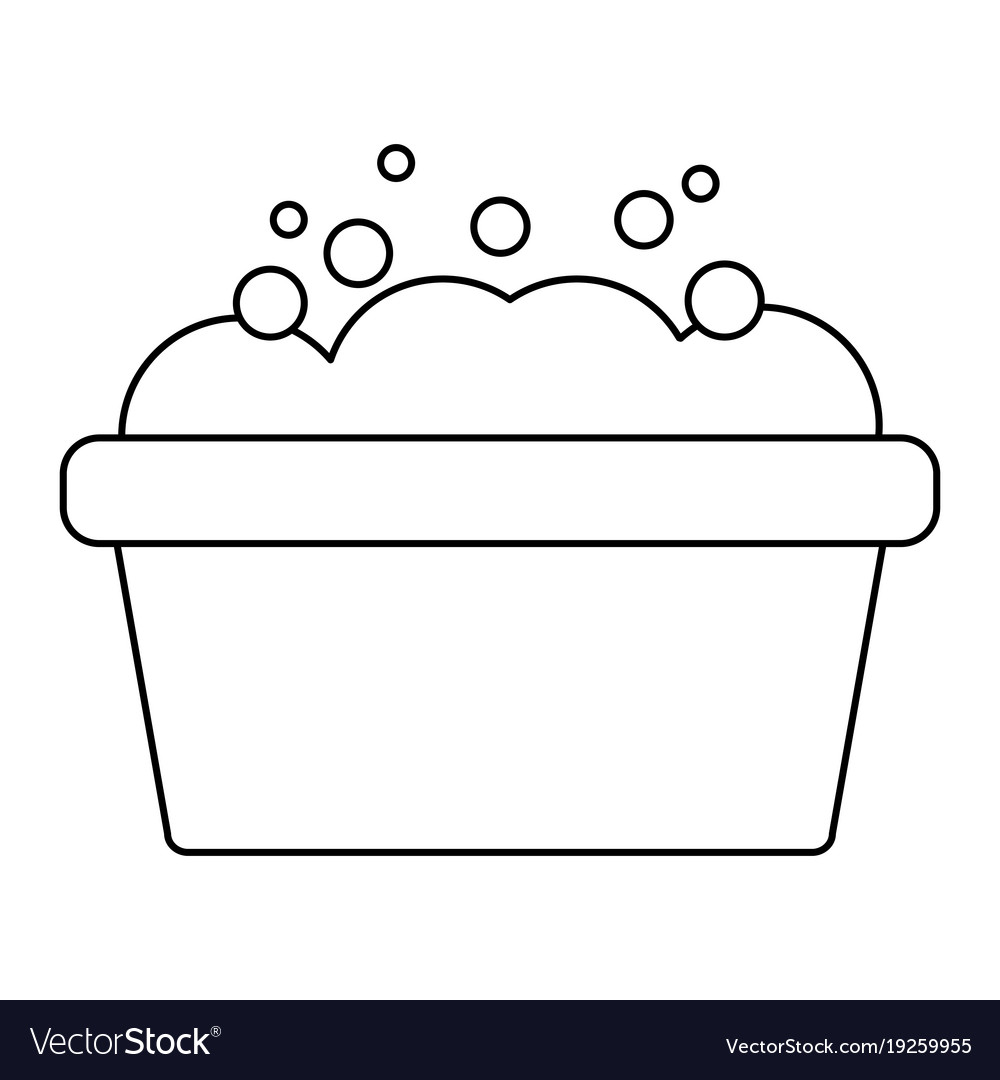 Bathtub with foam icon image