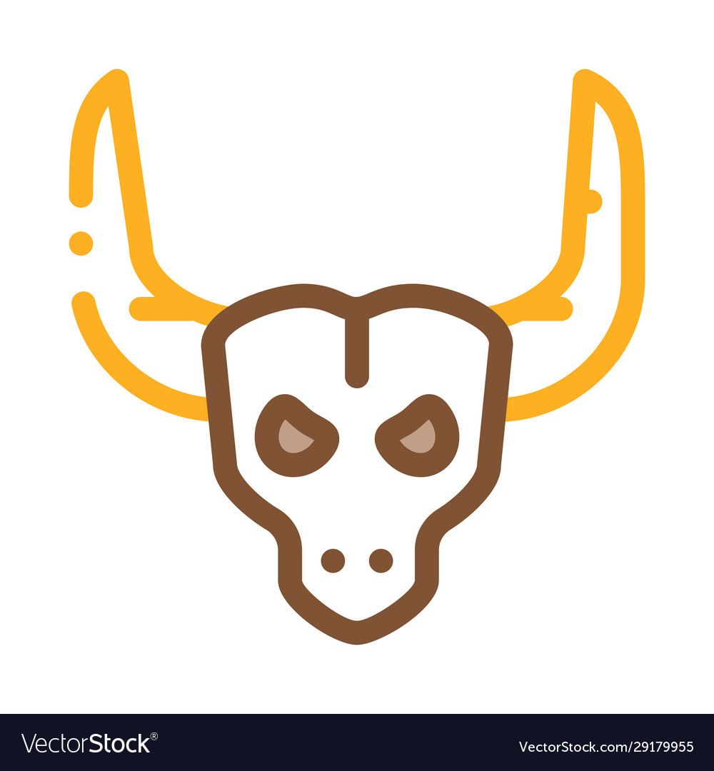 Bull with horns icon outline