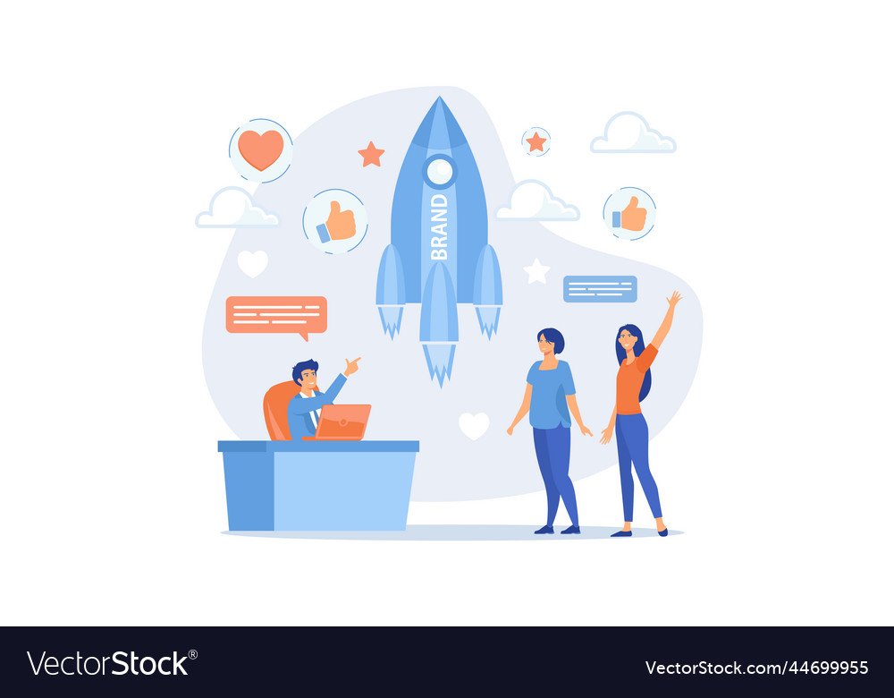 Cartoon businessman group characters working