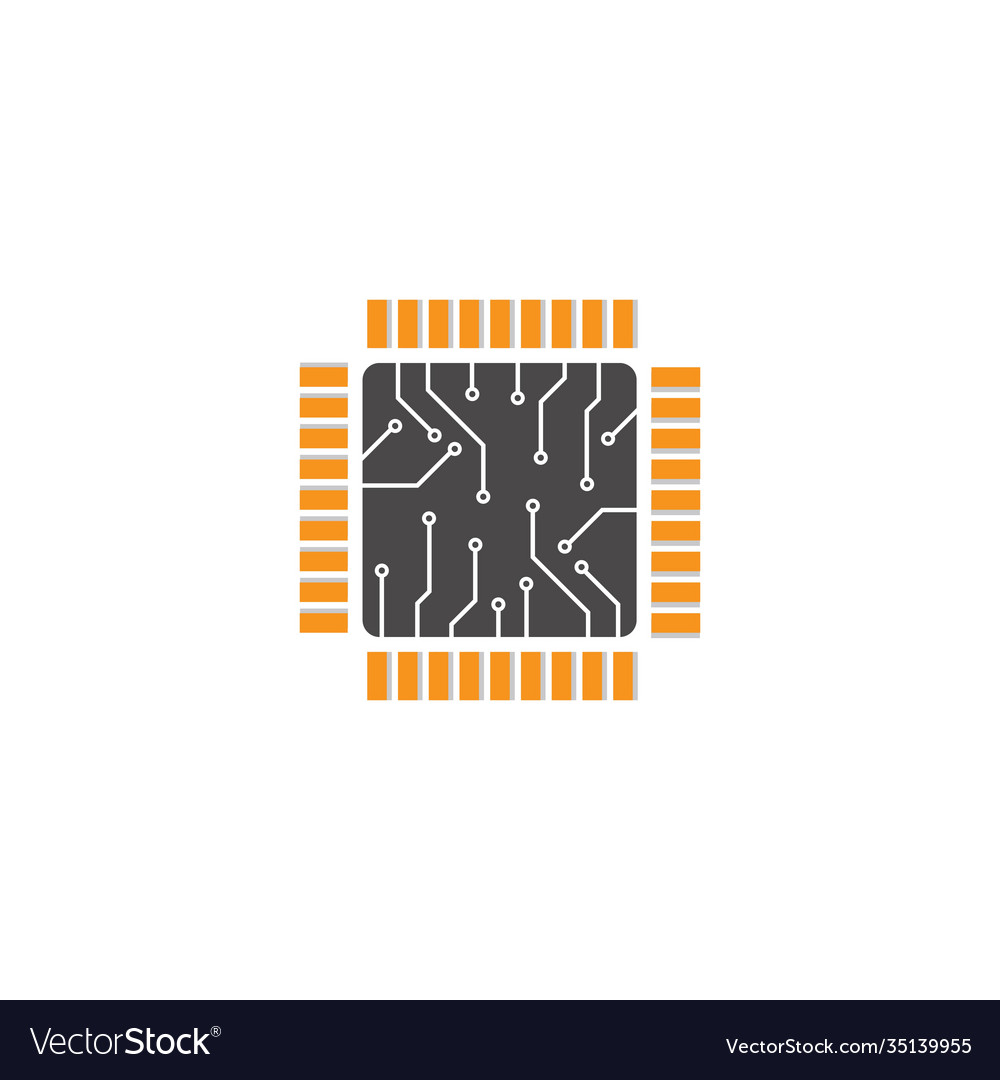 Circuit processor symbol and icon