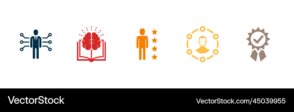 Competence knowledge skills experience quality Vector Image