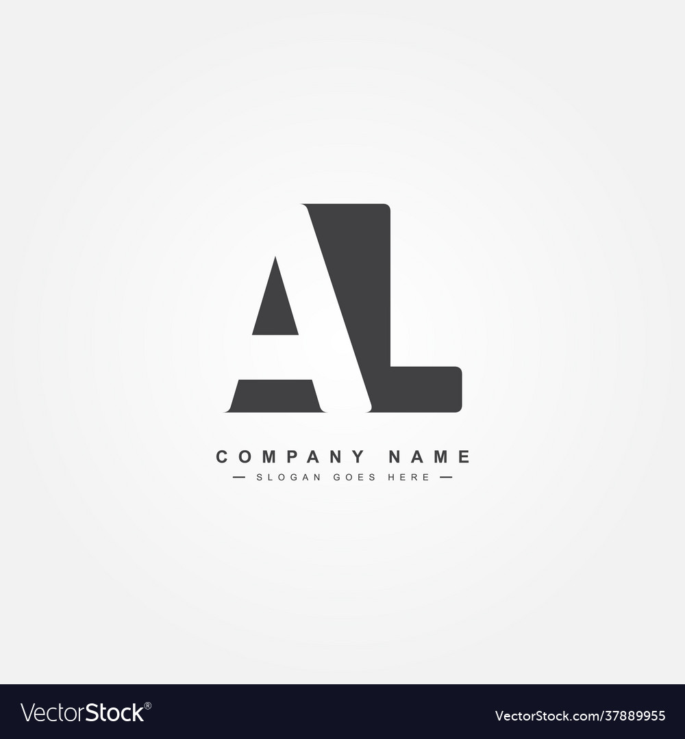 Initial letter al logo - simple business