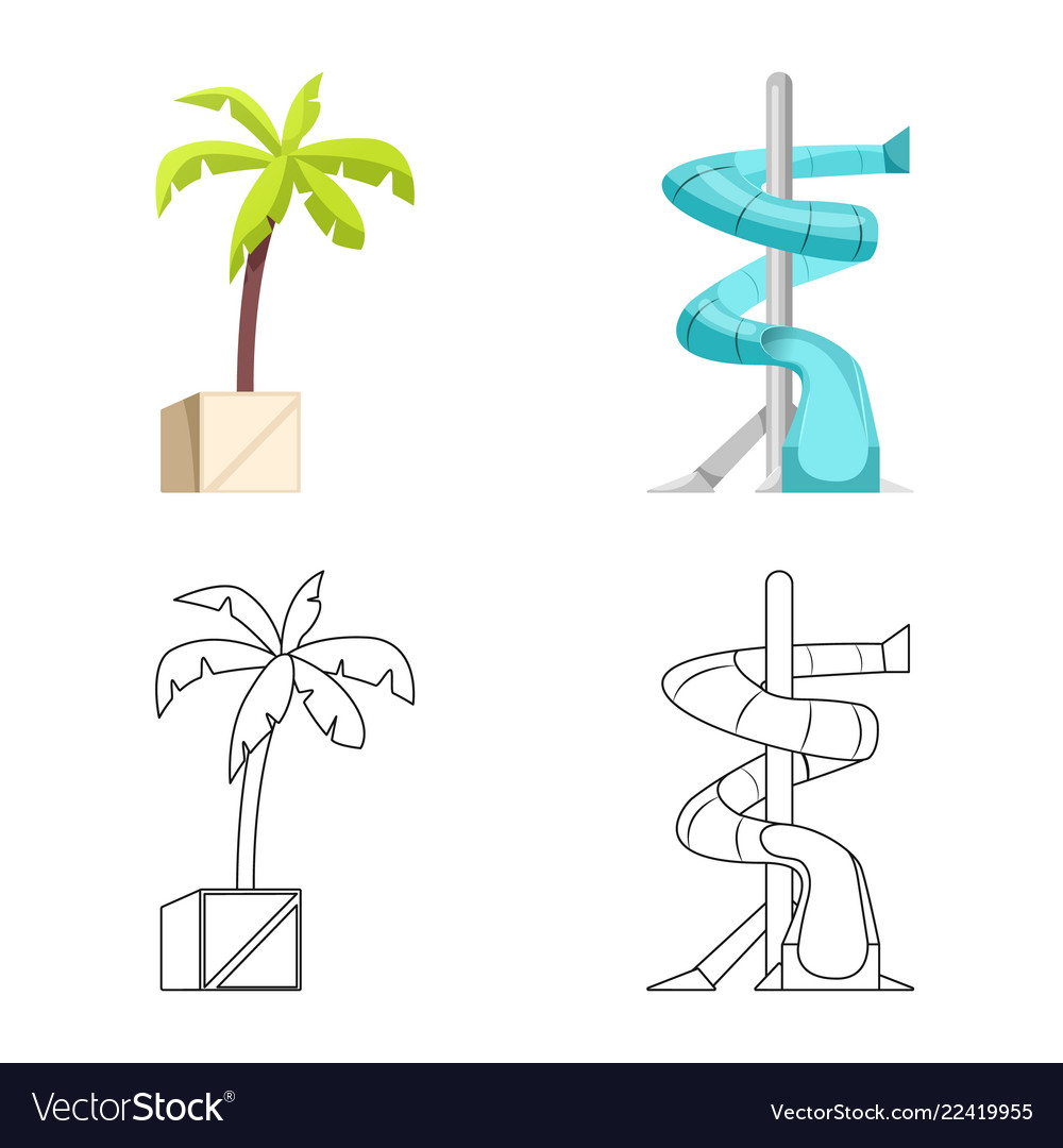 Isolated object of pool and swimming icon set