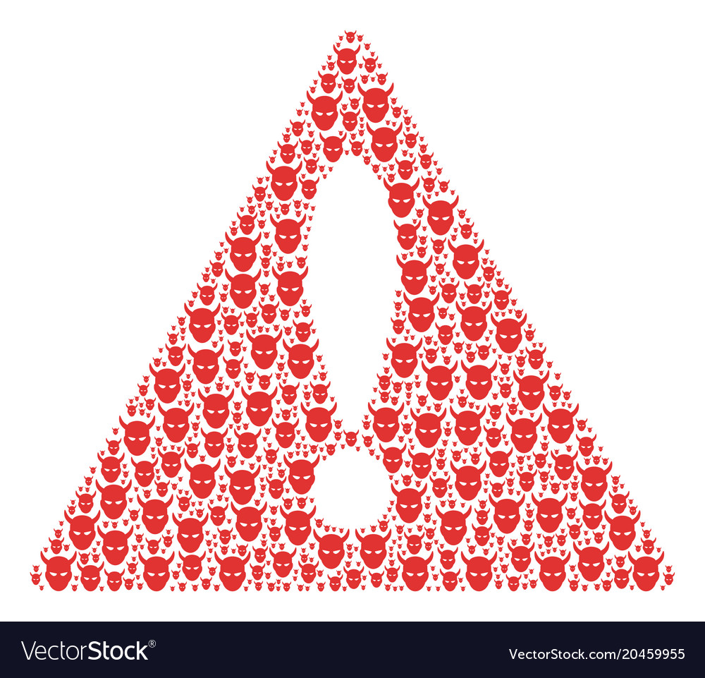 Problem triangle sign mosaic of daemon head items