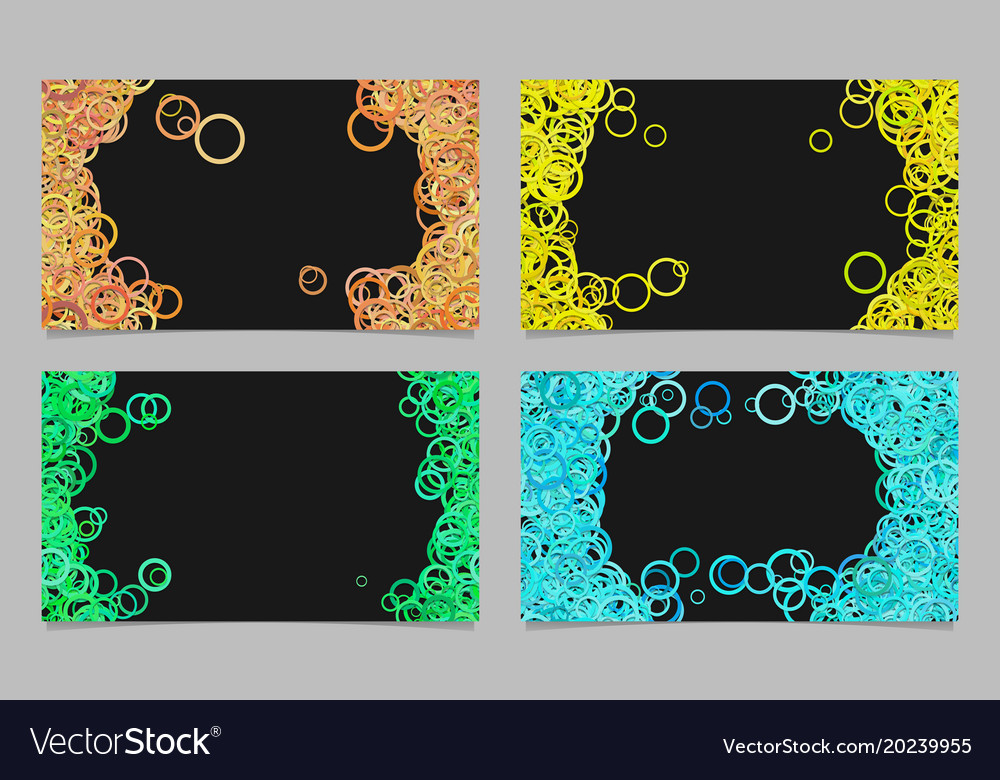 Random circle background business card template