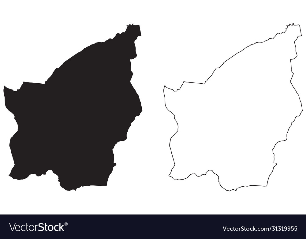 San marino country map black silhouette