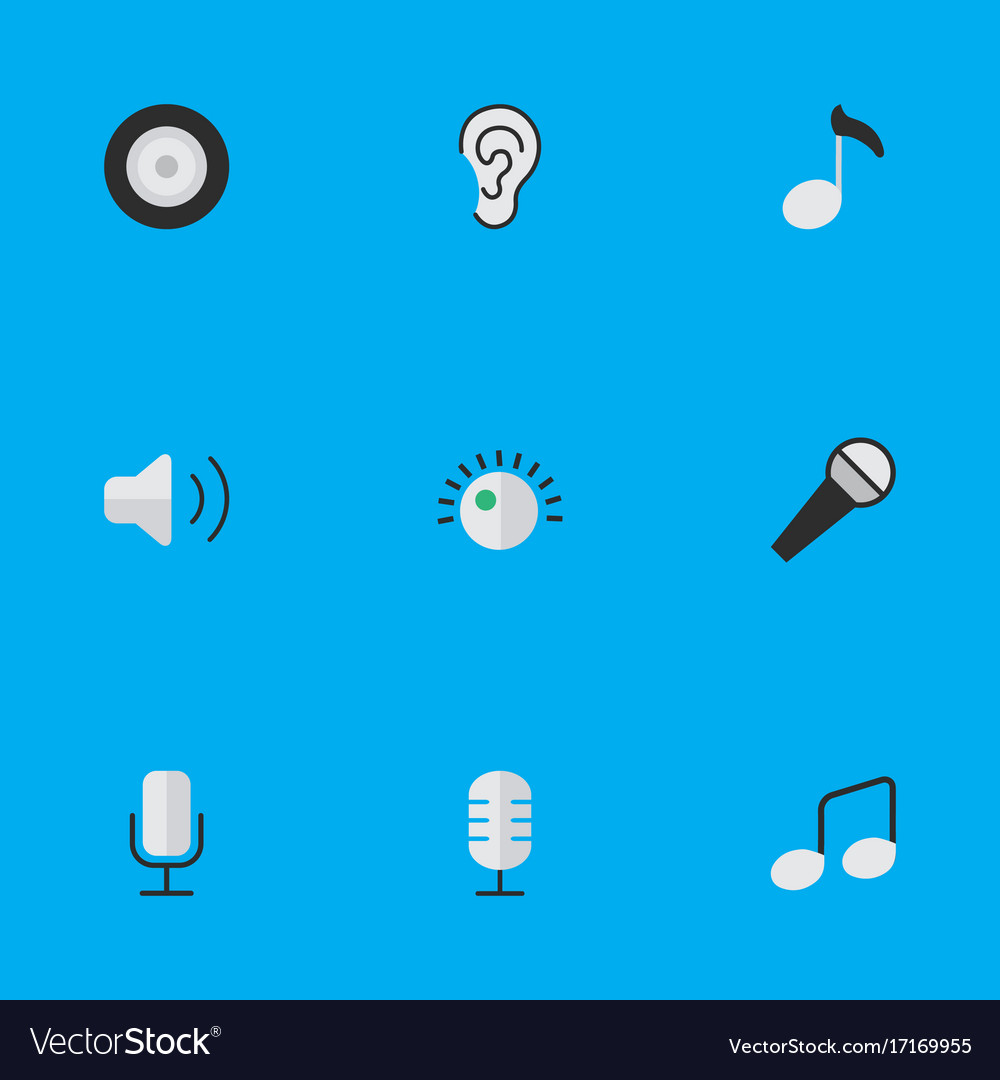 Set of simple sound icons