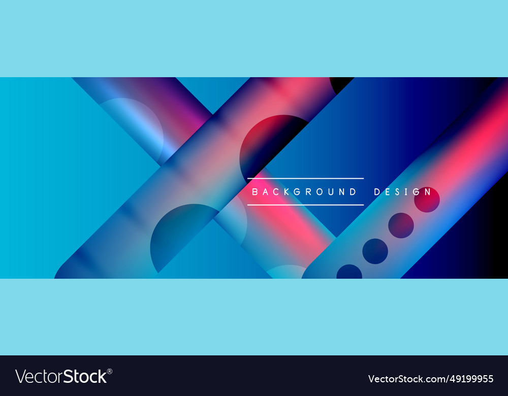 Techno round shapes lines abstract background