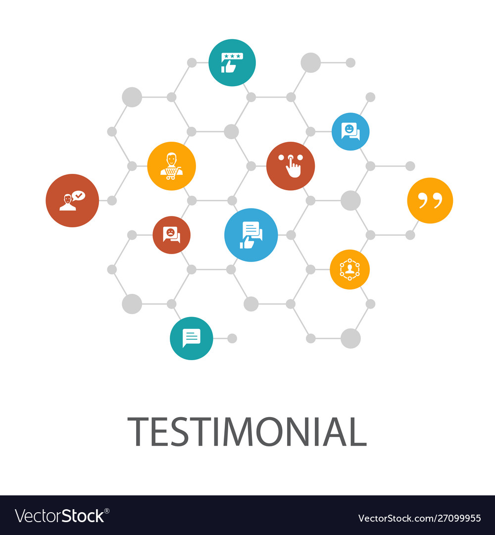 Testimonial presentation template cover layout