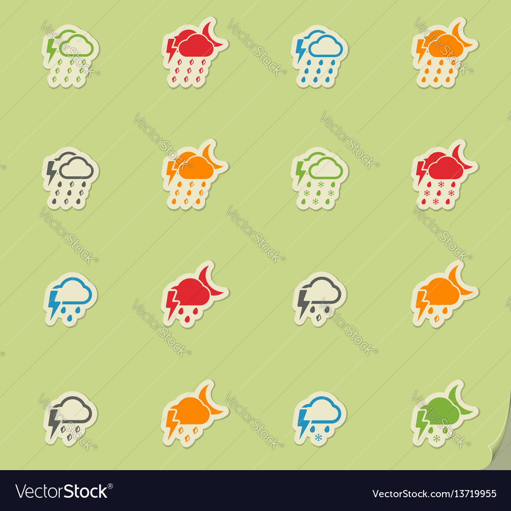 Weather simply icons Royalty Free Vector Image Weather simply icons Royalty Free Vector Image