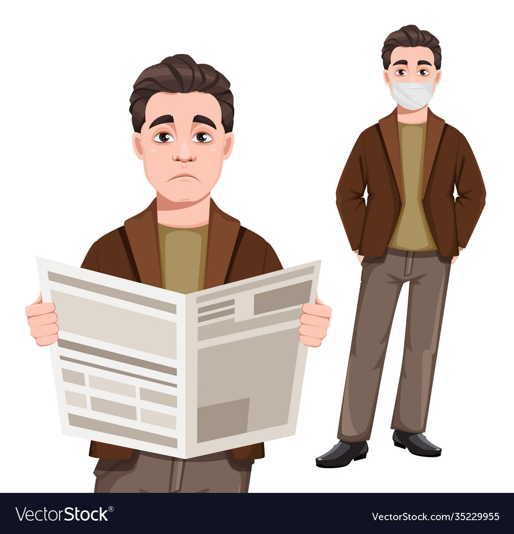 Young handsome business man in flat style vector image Young handsome business man in flat style