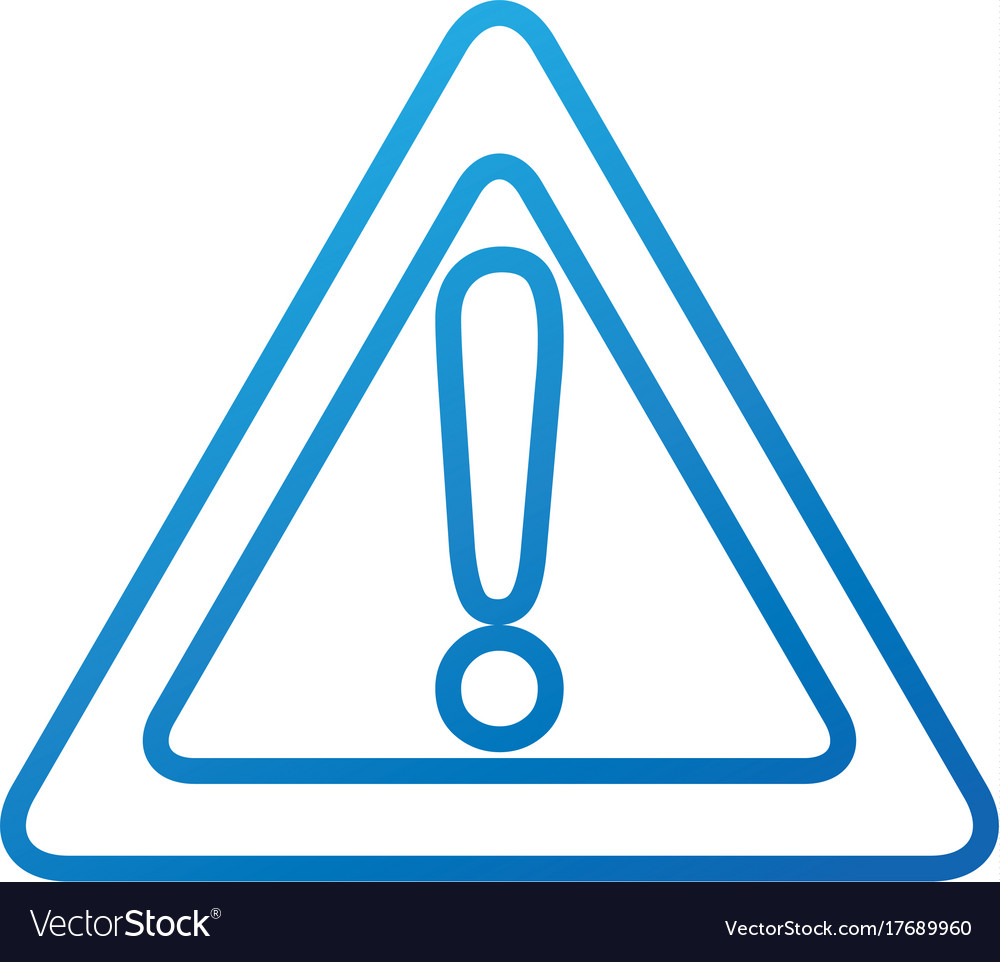 Attention virtual warning mark with triangle sign Vector Image