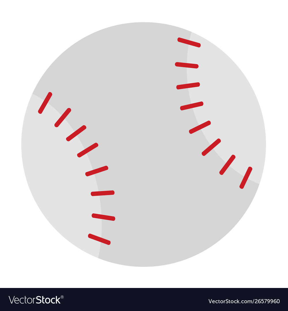 Baseball ball simple on white Royalty Free Vector Image