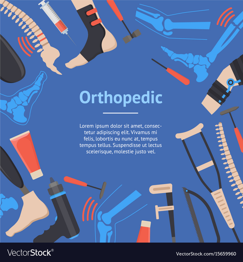 Cartoon orthopedic banner card