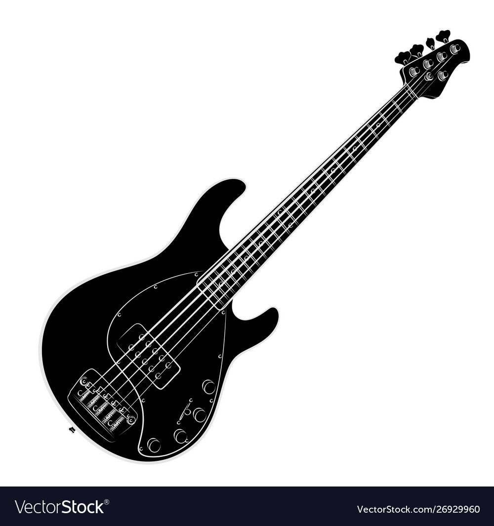 Electric guitar sketch Royalty Free Vector Image