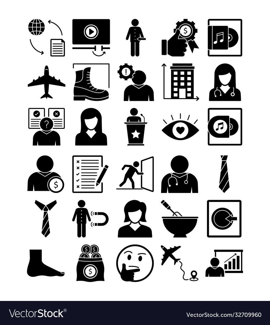 Explanatory icons set every single icon c