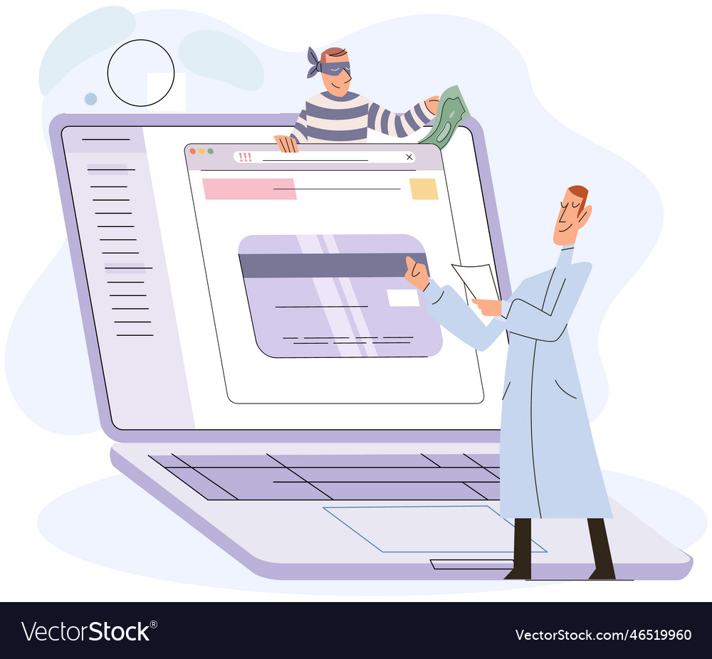 Hacker activity big set hacking computer vector image Hacker activity big set hacking computer