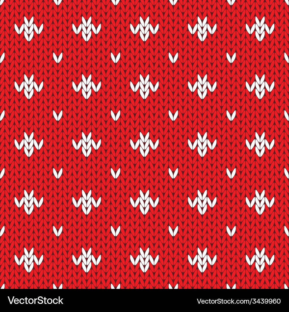 Knitted pattern seamless background Royalty Free Vector