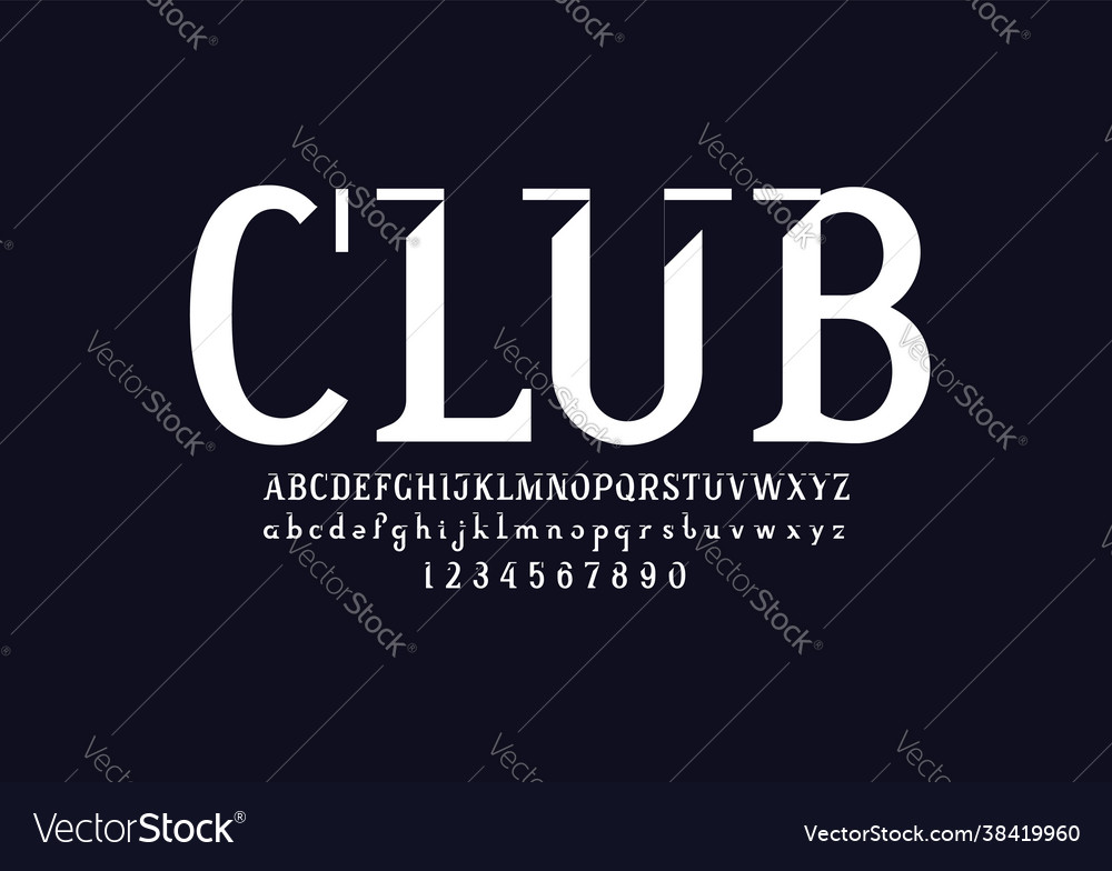 Modern Slab Serif Font with Shadow