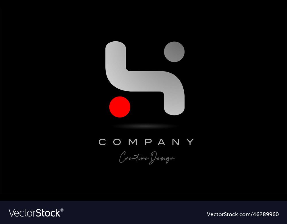 Red grey y alphabet letter logo icon design