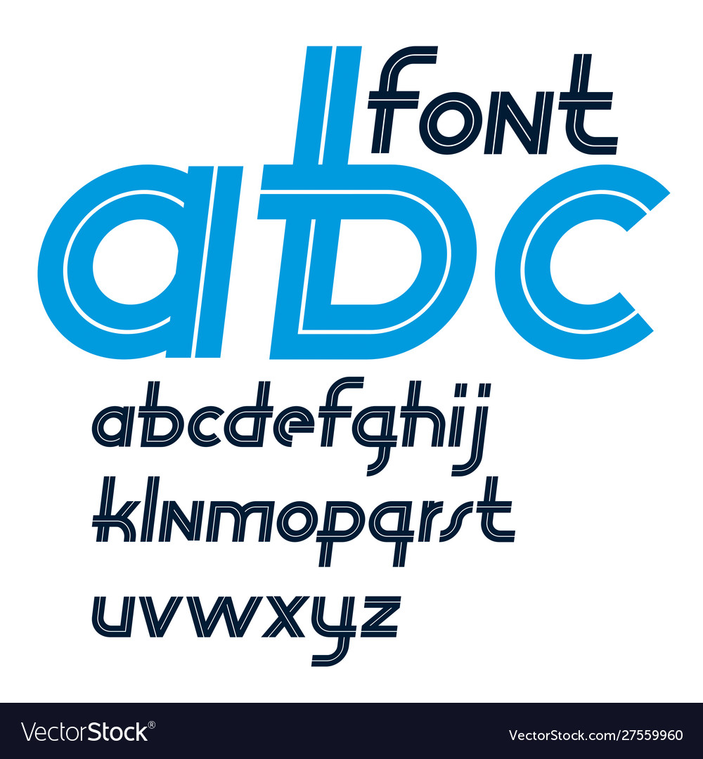 Script trendy italic lowercase alphabet letters Vector Image