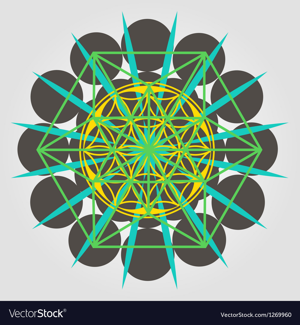 Unique geometrical design with sacral sense Vector Image