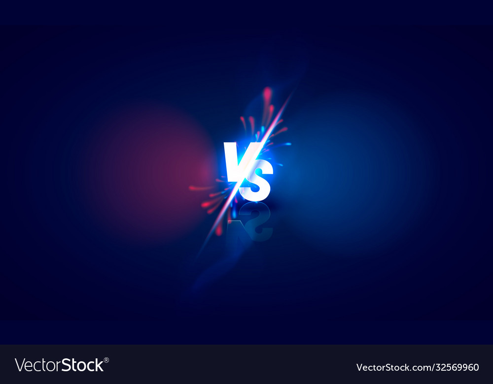 Versus game cover banner sport vs team concept Vector Image