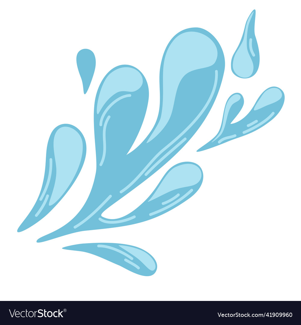 Water drops flowing waves tears Royalty Free Vector Image