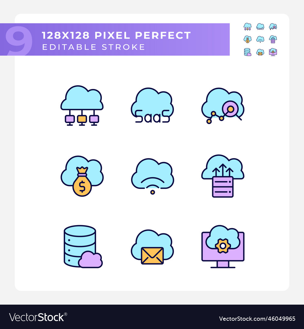 Access to data on cloud based resources pixel vector image Access to data on cloud based resources pixel