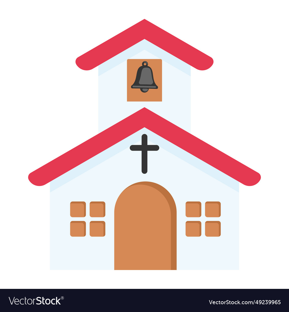 Church in christmas icon