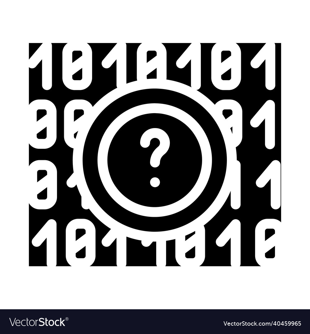 Code data science glyph icon vector image Code data science glyph icon
