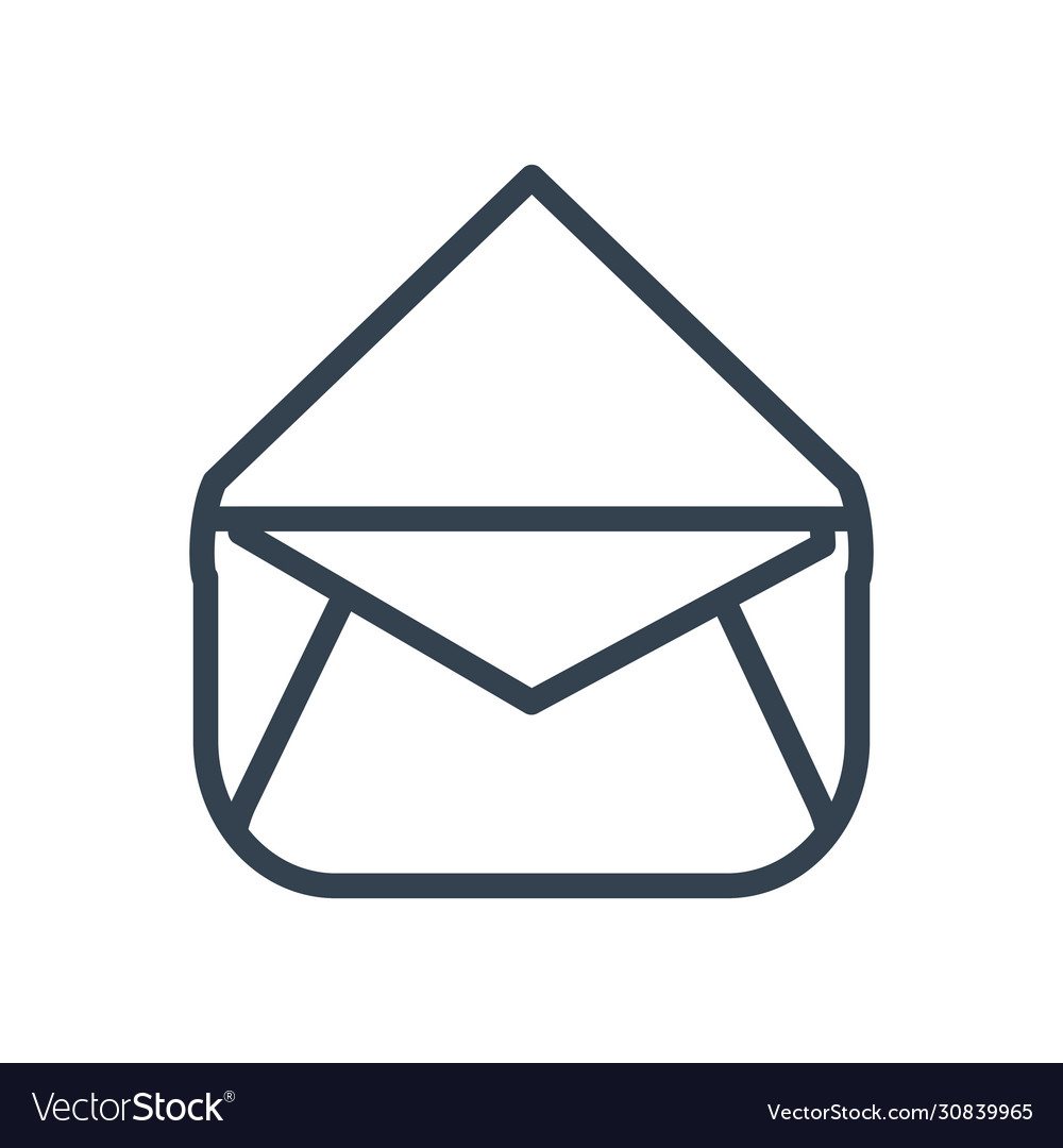 Envelope message line style icon design vector image Envelope message line style icon design