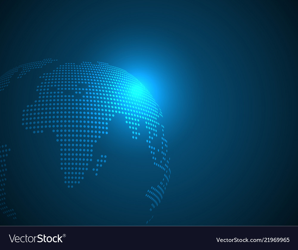 Global network background business from concepts vector image Global network background business from concepts