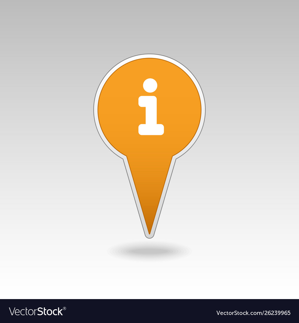Information pin map icon pointer markers vector image Information pin map icon pointer markers