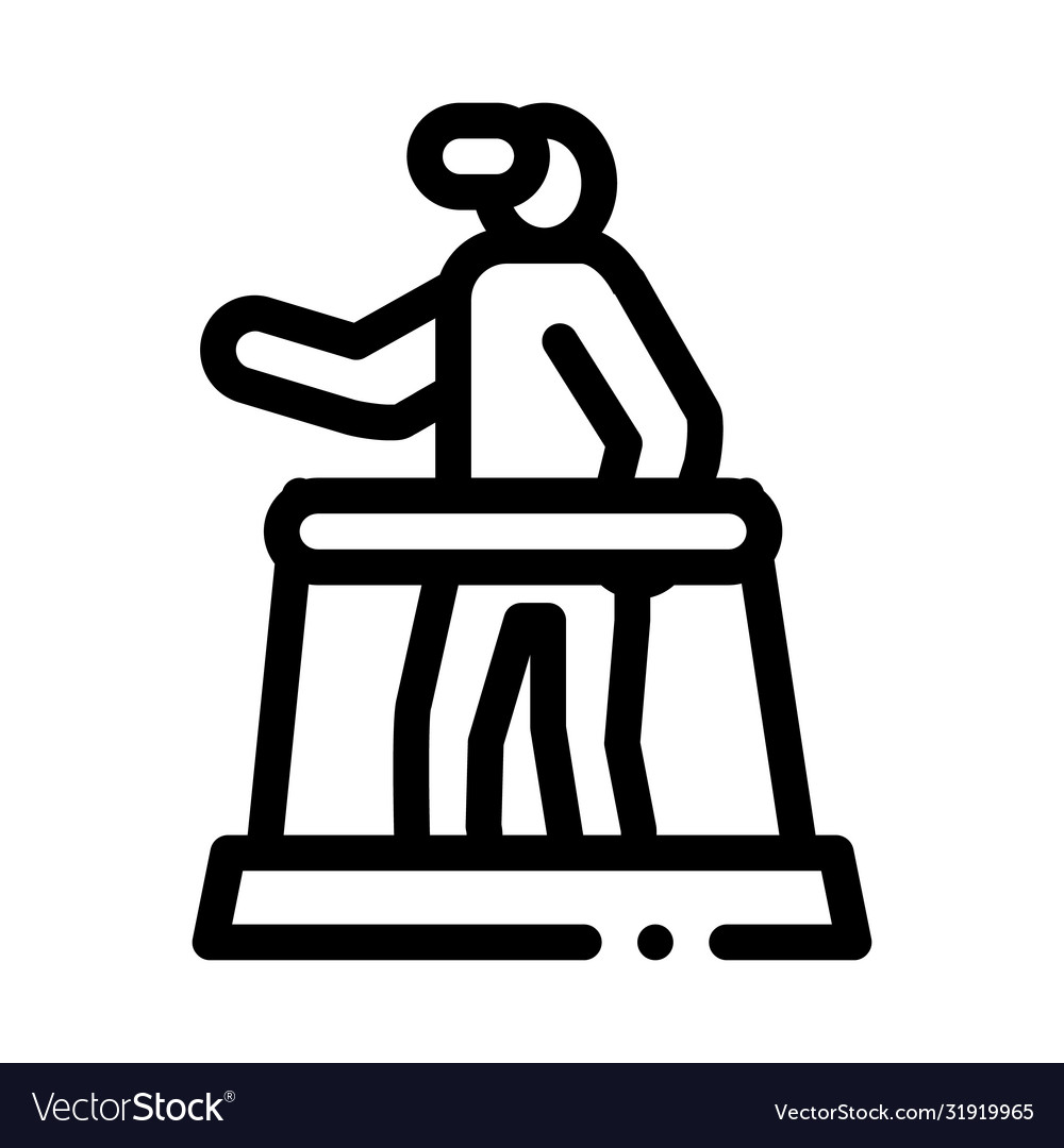 Man with glasses learns virtual reality icon Vector Image Man with glasses learns virtual reality icon