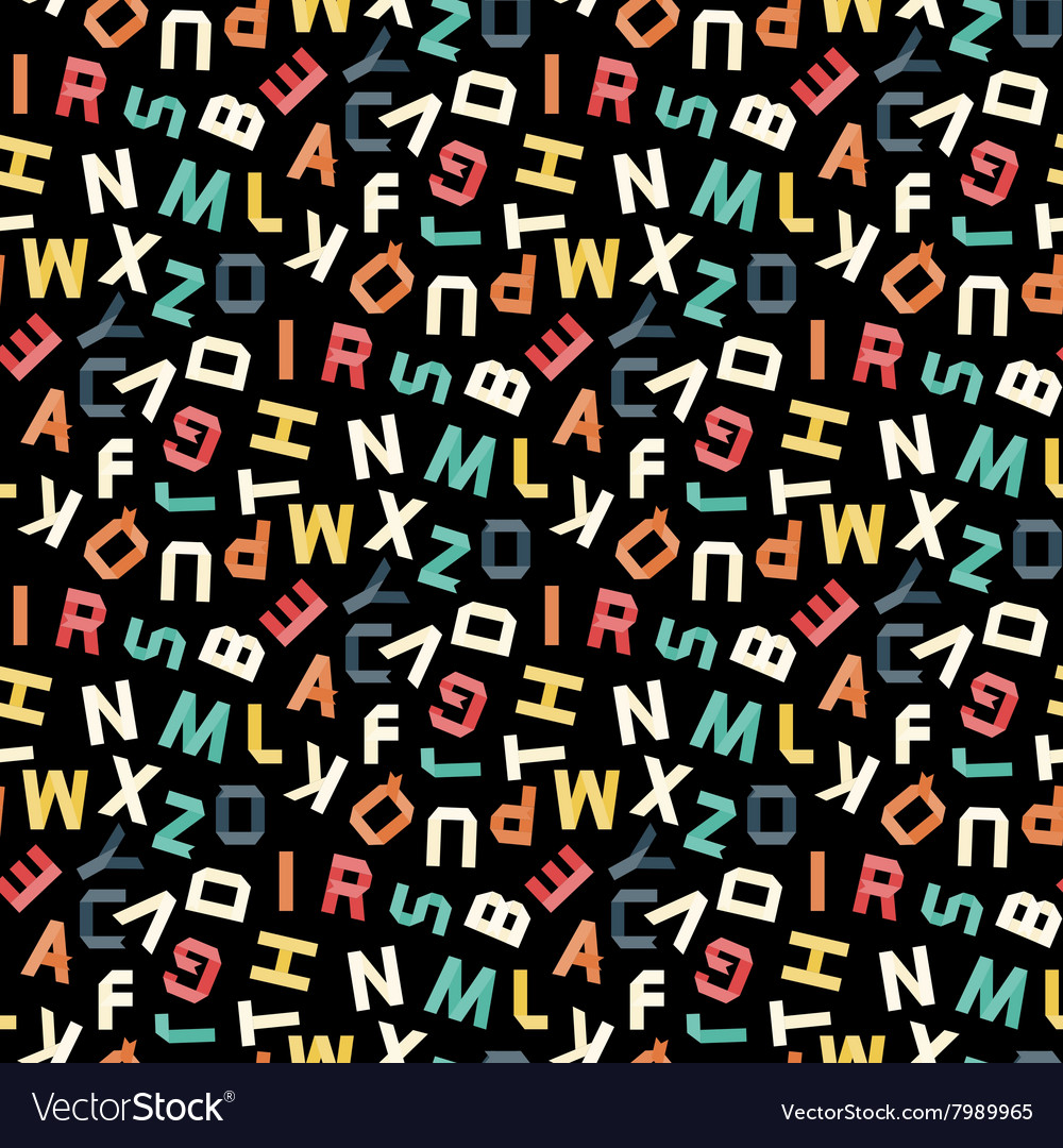 Paper alphabet pattern