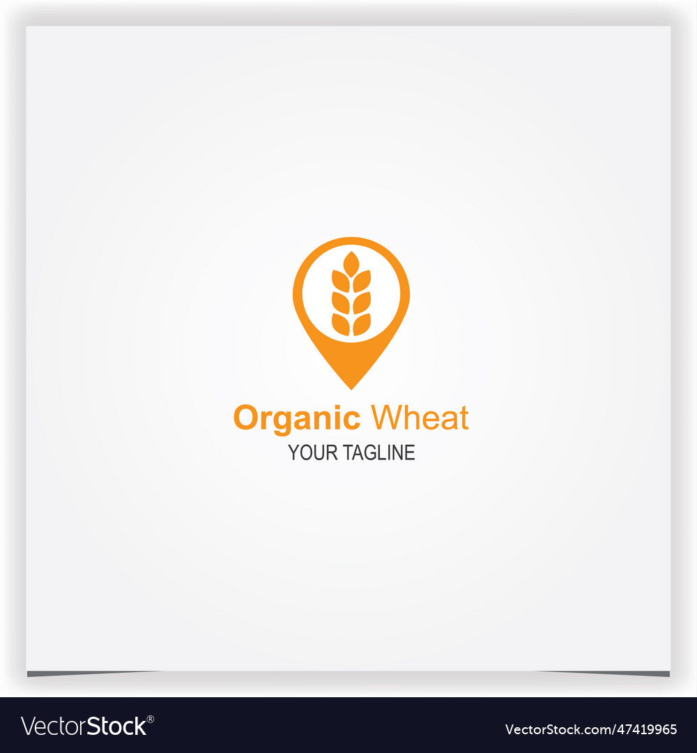 Pin location wheat logo premium elegant template