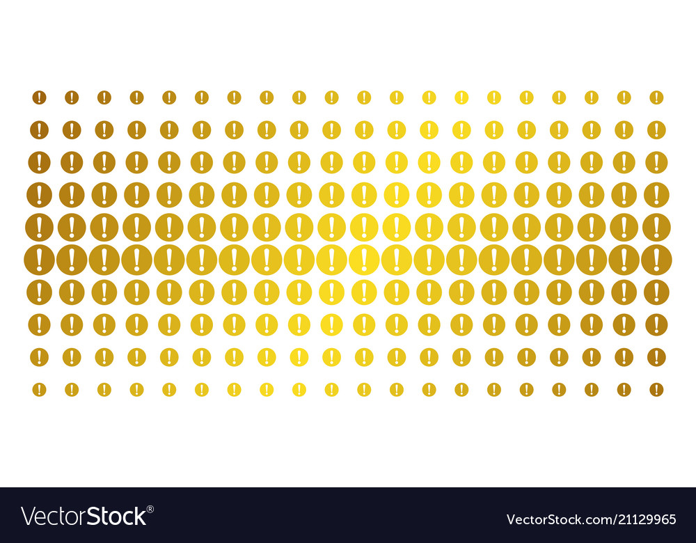 Problem golden halftone effect vector image Problem golden halftone effect