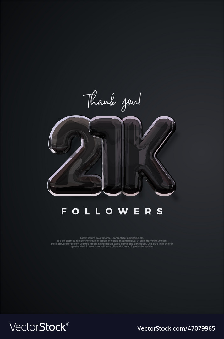 Thank you followers 21k elegant design