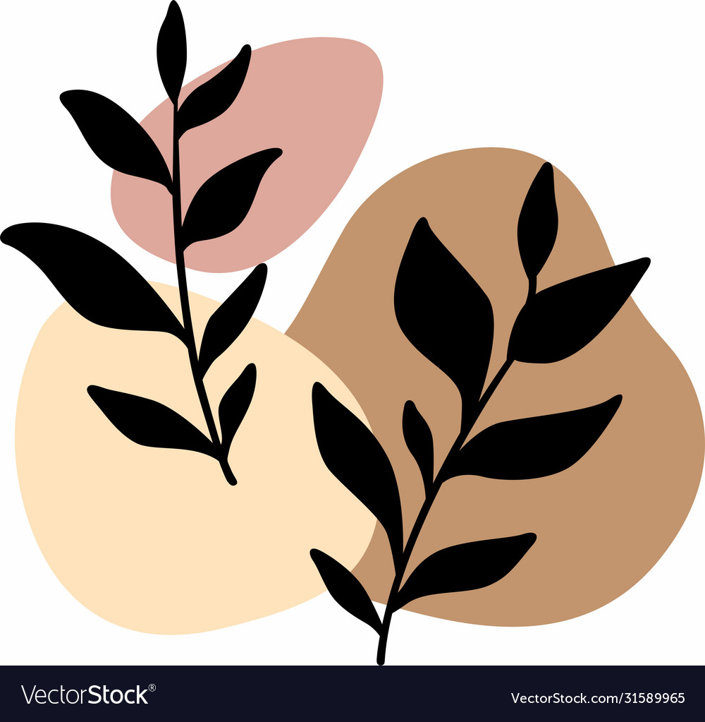 Two tree branches on an abstract background