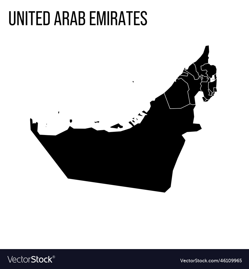 United Arab Emirates Political Map Royalty Free Vector Image