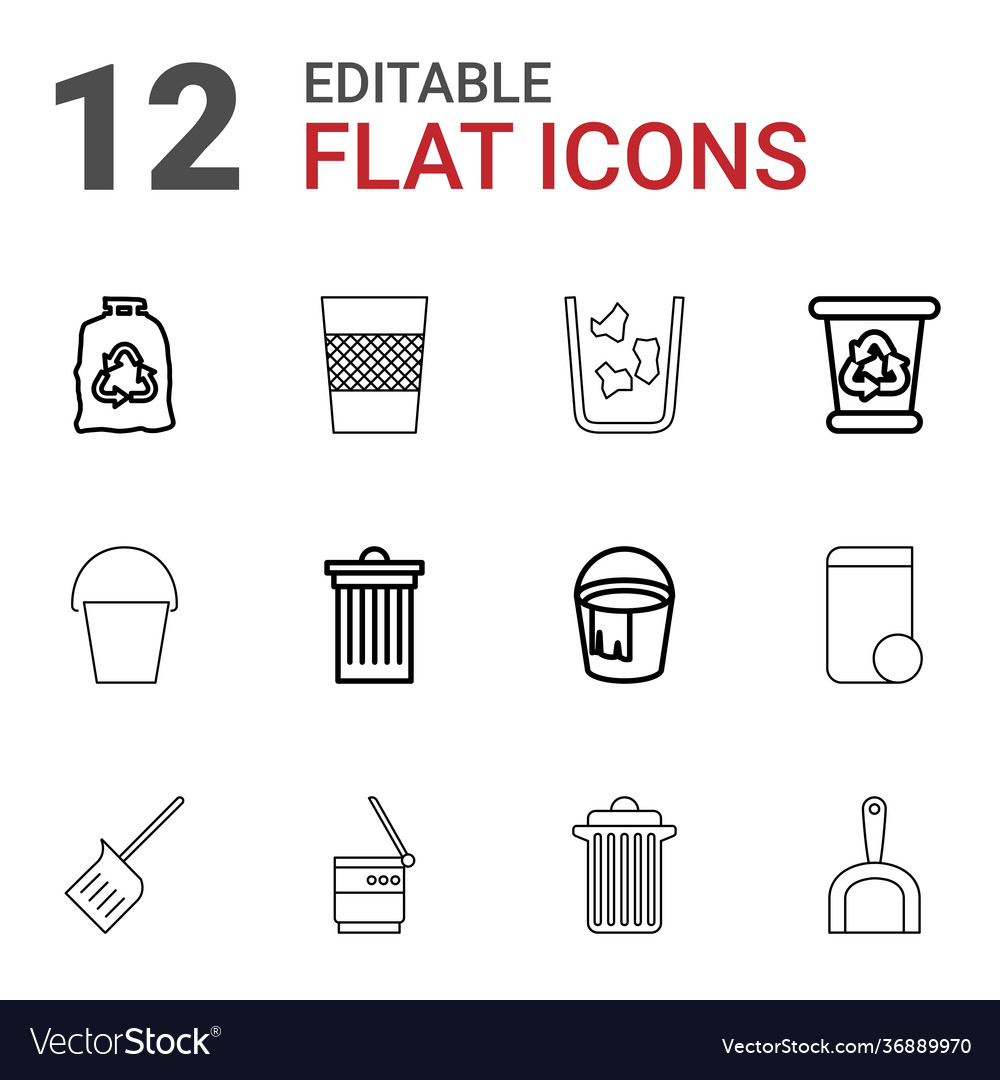 12 trash icons