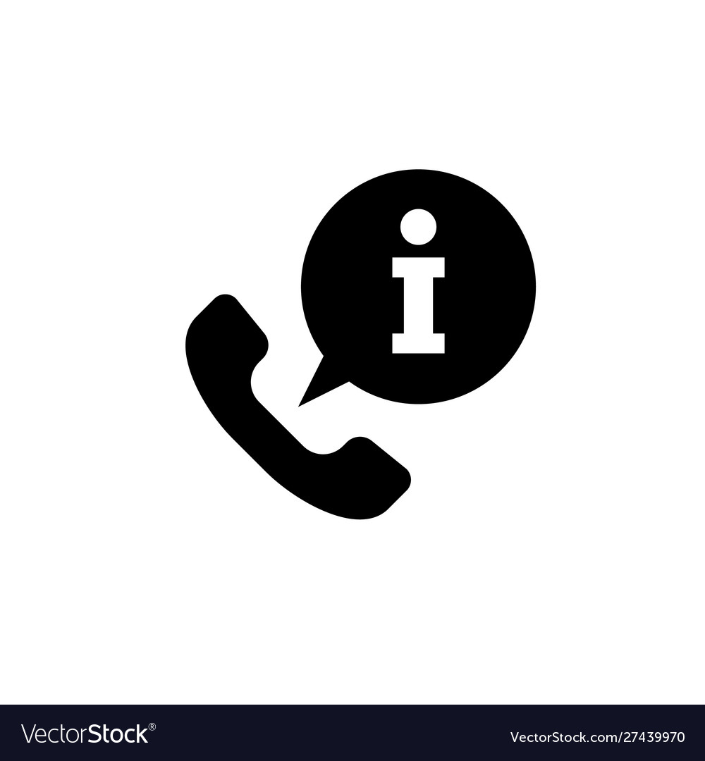 Call info icon isolated on background calling vector image Call info icon isolated on background calling